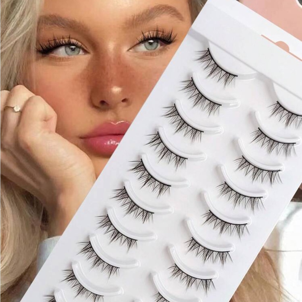 10pairs DIY Lashes Cut Freely Natural Manga Lashes SoftDramatic Faux Mink Lashes
